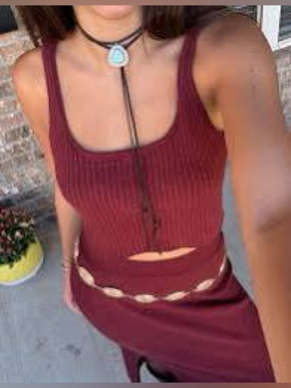 Free People Beach Ribbed Tank and Maxi Skirt Set